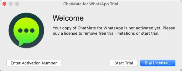 ChatMate for WhatsApp 4.3 : Welcome Screen 