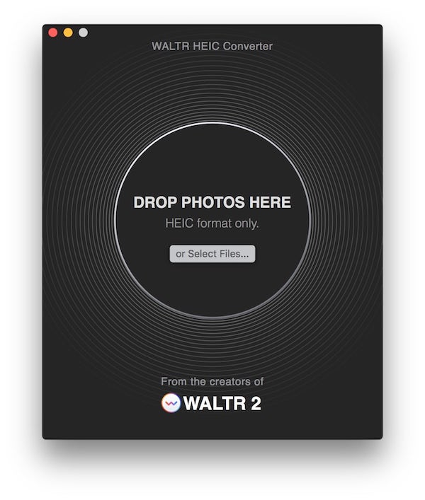 WALTR HEIC Converter 1.0 : Main Window