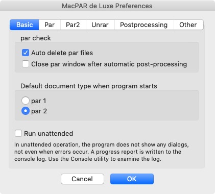 MacPAR deLuxe 5.1 : Basic Preferences