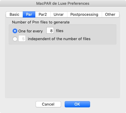 MacPAR deLuxe 5.1 : PAR Preferences