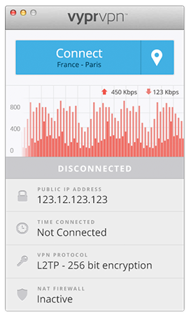 VyprVPN for Mac 2.18 : Main Window