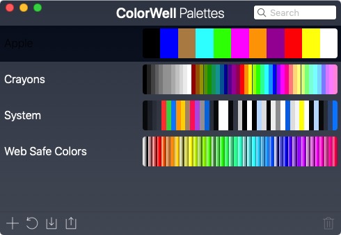 ColorWell 7.1 : Palettes