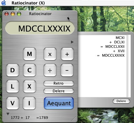 Ratiocinator X 2.1 : Main window