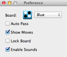 Blue Reversi 1.6 : Preferences Window