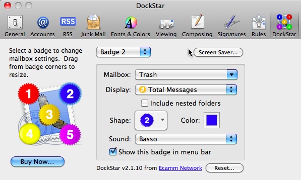 Install DockStar 2.1 : Main window