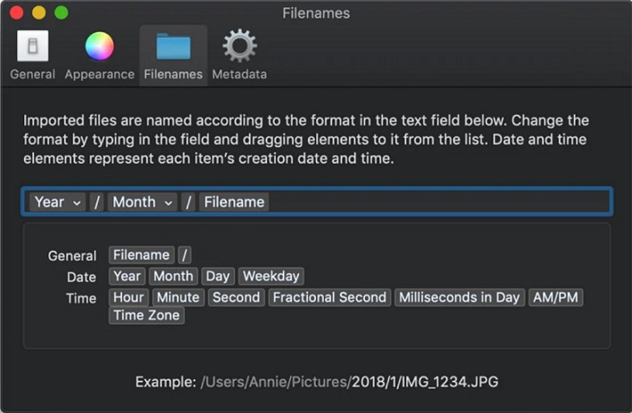 Full Frame 1.6 : Filenames