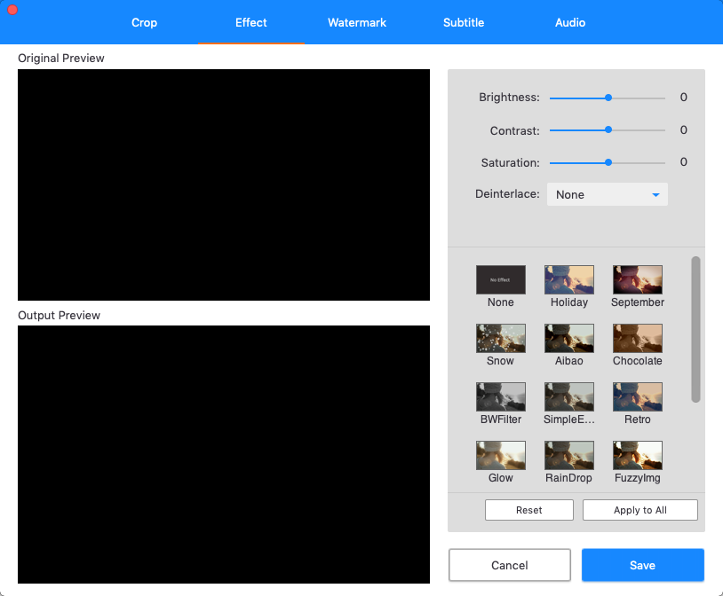 KeepVid Video Converter 2.0 : Edit Options