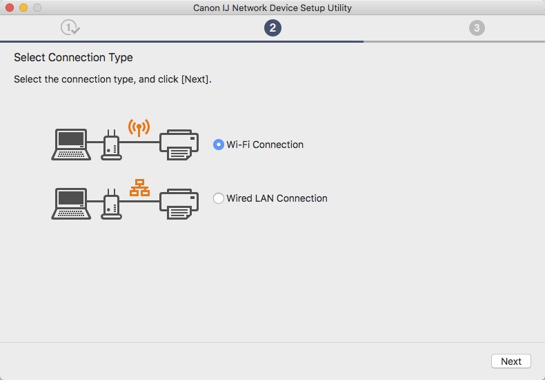 IJ Network Device Setup Utility 1.3 : Main Window