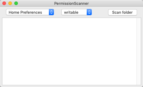 PermissionScanner 1.3 : Main Window
