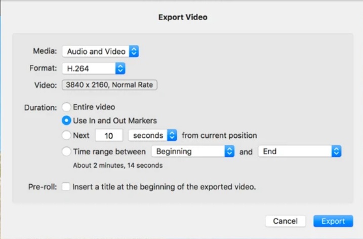 Videoloupe 1.2 : Export Video