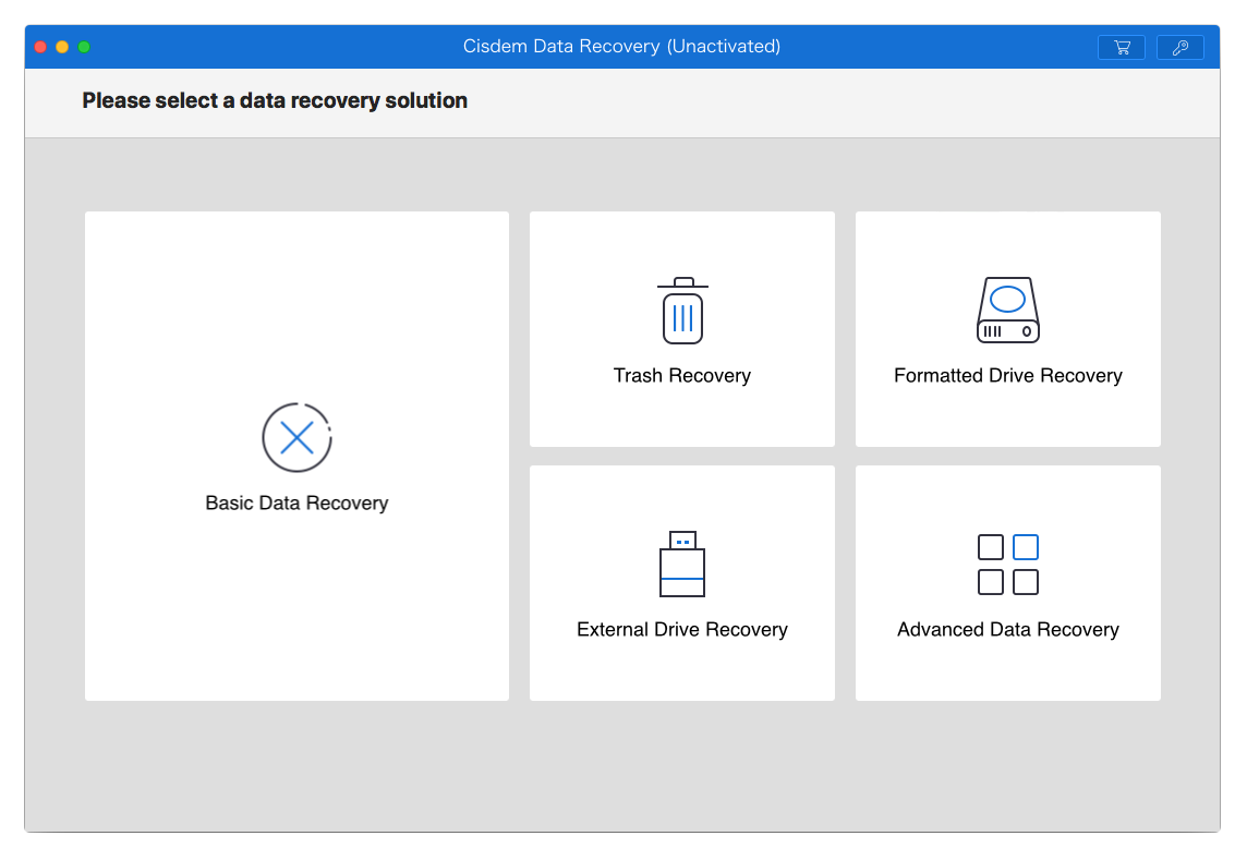 Cisdem Data Recovery 5.5 : Main Window