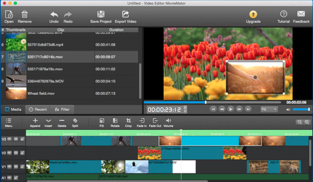 MovieMator Video Editor for Mac 2.5 : Main Window