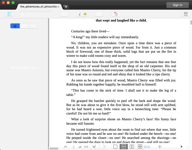 PDF Master 2.3 : Side screen