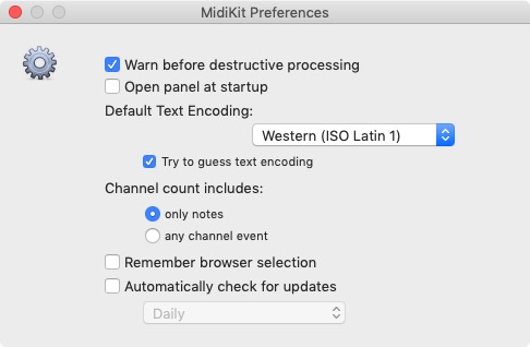 MidiKit 4.5 : Preferences