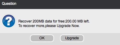 Free Mac Hard Drive Data Recovery 1.8 : Free Limitations