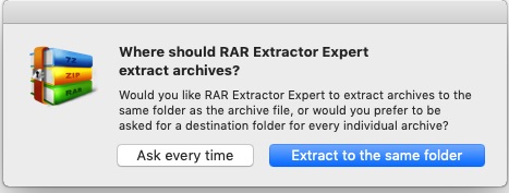RAR Extractor Expert 2.2 : Initial Configuration