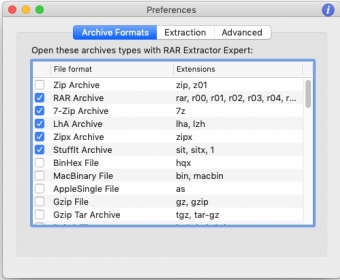 Formats Preferences