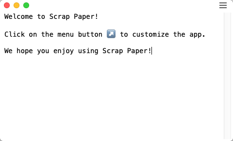 Scrap Paper 1.1 : Main Window