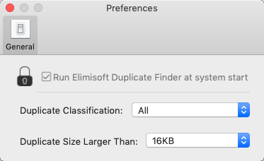 Elimisoft Duplicate Finder 1.2 : General Preferences