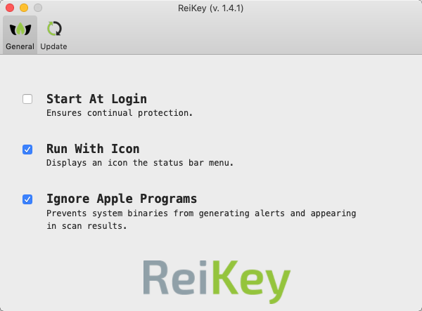 ReiKey 1.4 : Main Window