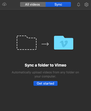VIMEO 1.4 : Sync tab