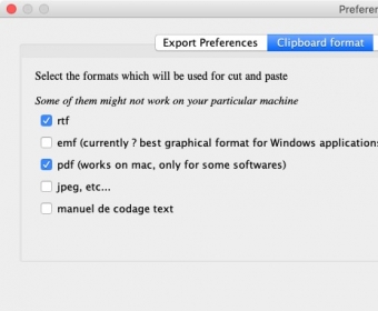 Clipboard Format Preferences 