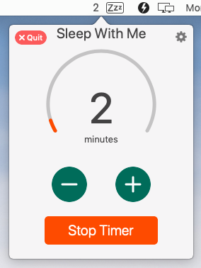 SleepWithMe 2.4 : Run Timer Window