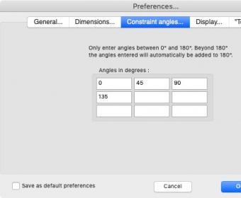 Constraint Angles Preferences