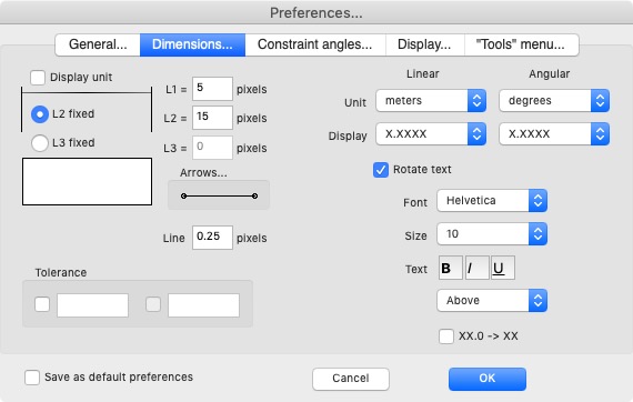 RealCADD 5.0 : Dimensions Preferences
