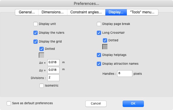 RealCADD 5.0 : Display Preferences