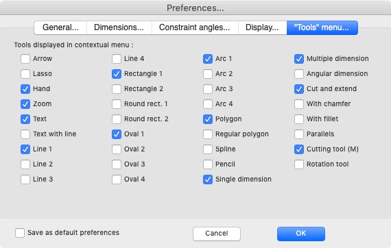 RealCADD 5.0 : Tools Menu Preferences
