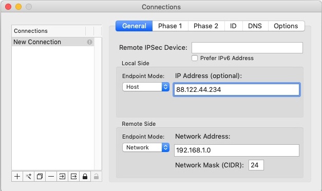 IPSecuritas 4.9 : Connections - General