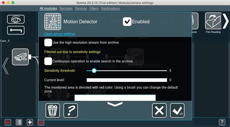 xeoma 20.2 : Motion Detector