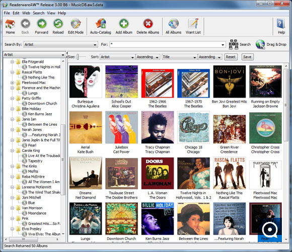 Readerware Music : Music Database