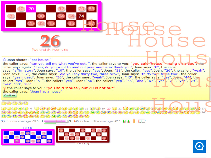British Bingo 1.5 : Joan and you call 'house' - Internet Explorer 11 on Windows7