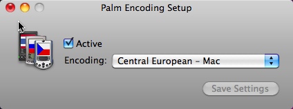 Palm Encoding Setup 1.9 : Main window