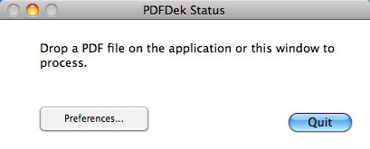 PDFDek 1.0 : Main Window