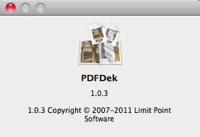 PDFDek 1.0 : About Window