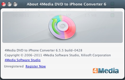 4Media DVD to iPhone Converter 6.5 : About window