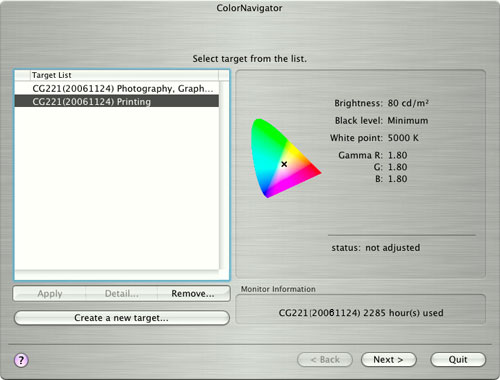 ColorNavigator 5.4 : Main window
