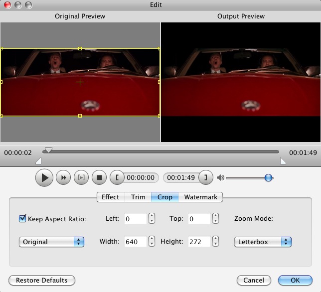 Tipard iPhone 4G Video Converter for Mac 3.6 : Editor