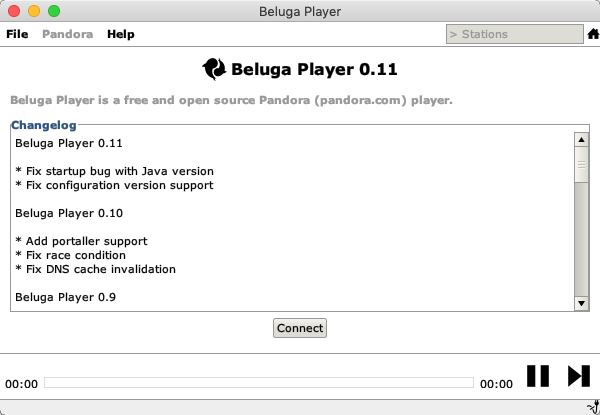 Beluga Player 0.1 : Main Window