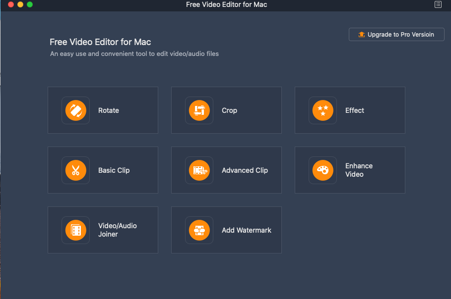 Aiseesoft Video Editor for Mac 1.1 : Main interface