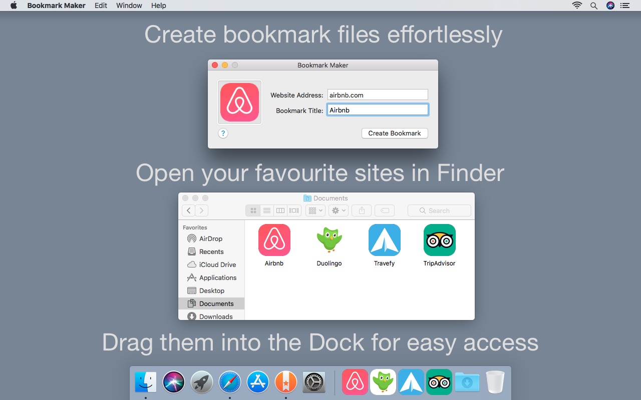 Bookmark Maker 1.6 : Main Window