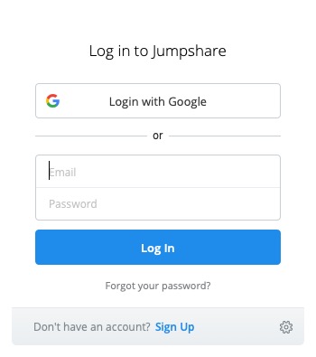 Jumpshare 2.5 : Connect Screen