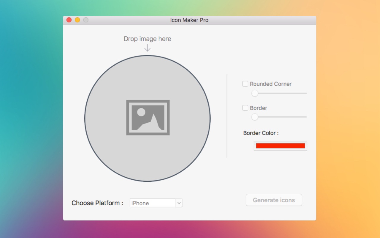 Icon Maker Pro 1.3 : Main Window