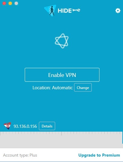hide.me VPN 3.2 : Main Screen 