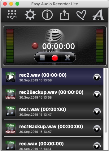EasyAudioRecorderLite 1.9 : Recording Audio