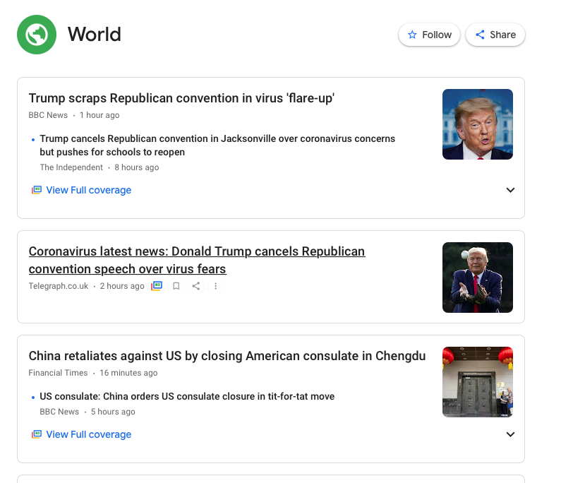 News Headlines 3.6 : World news