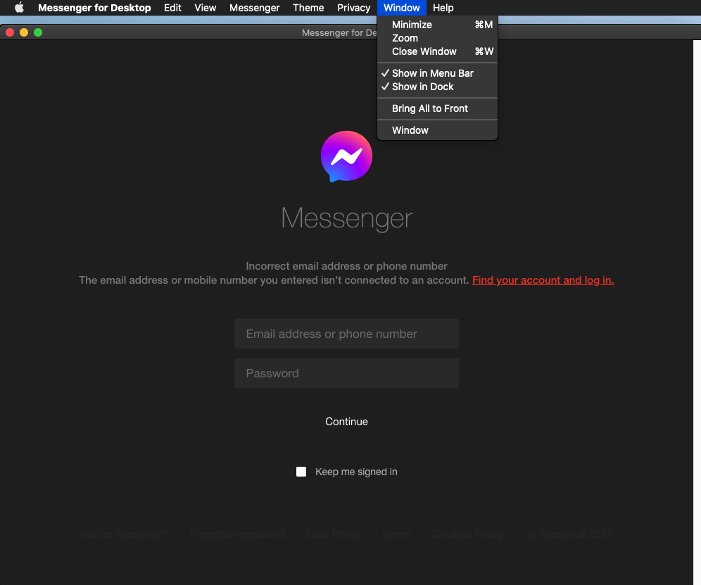 Messenger for Desktop 3.0 : Theme tab